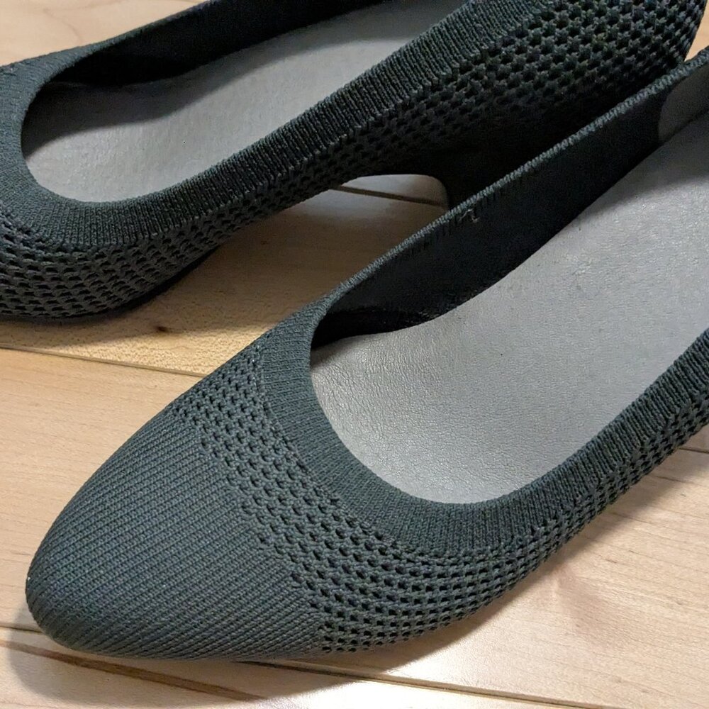 Eileen Fisher women's shoes, graphite knit, block her, US 7.5 WORN ONCE